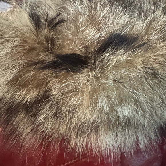 VINTAGE LEATHER LEOPARD FUR COAT MEDIUM - Picture 7 of 8